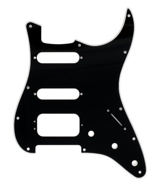 Fender Fender Pickguard, Strat H/S/S, 11-Hole Mount/3-Screw Mount HB), Black, 3-Ply