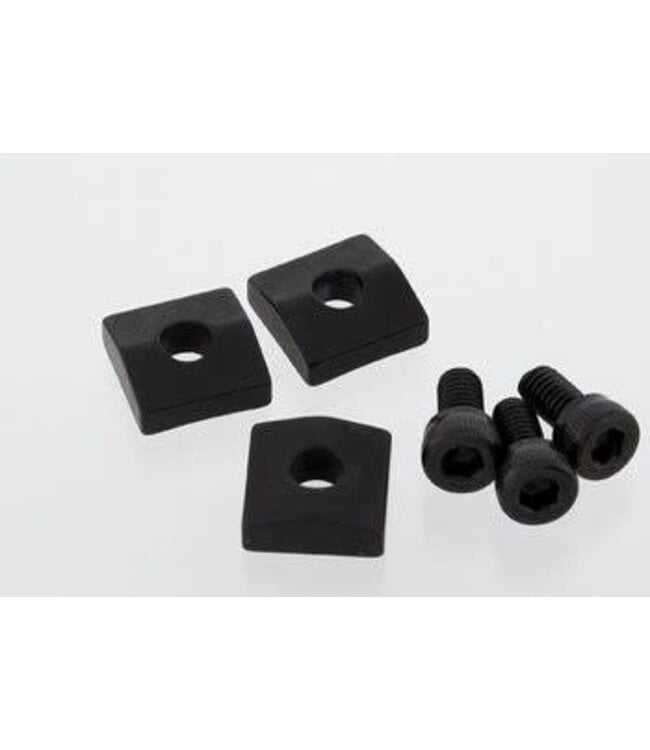 Allparts BP-0116 Nut Blocks for Floyd Rose® or Schaller Locking Nuts with Screws, 3-Pack Black