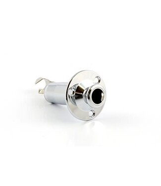Allparts Allparts EP-4605 Stereo End Pin Jack, Chrome, 3-Hole