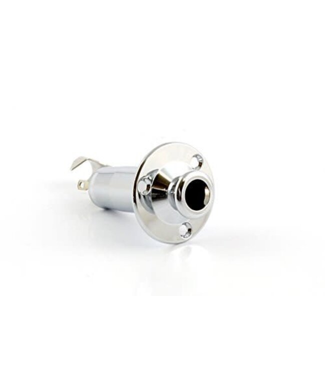 Allparts Allparts EP-4605 Stereo End Pin Jack, Chrome, 3-Hole