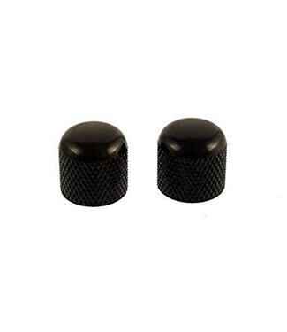 Allparts Allparts MK-3300 Push-on Metal Dome Knobs, 2pc Black