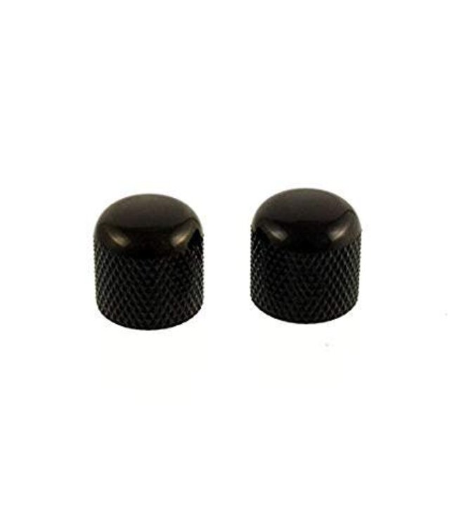 Allparts MK-3300 Push-on Metal Dome Knobs, 2pc Black