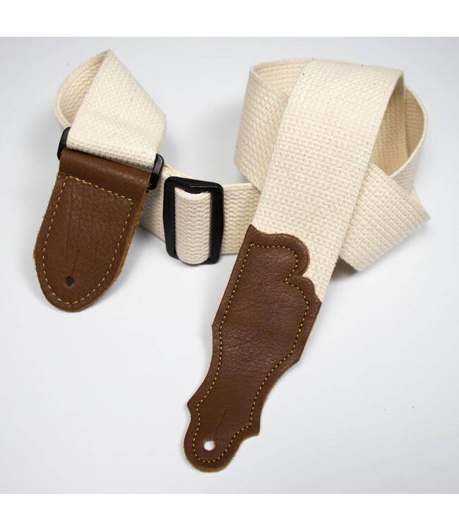 Franklin 2" Cotton Strap, Natural/Caramel