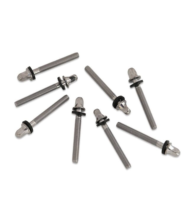 PDP True-Pitch Tension Rods, Chrome, 42mm, 8 Pack