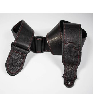 Franklin Franklin 2'' Deluxe 60 Leather Strap, Black/Red Stitching