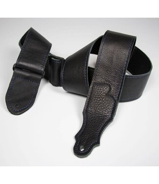 Franklin Franklin 2" Deluxe 60 Leather Strap, Black/Blue Stitching