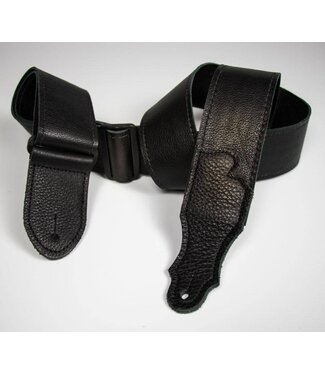 Franklin Franklin 2" Deluxe 60 Leather Strap, Black/Black Stitching