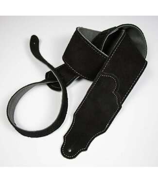 Franklin Franklin 2" Original Suede Strap, Black/Silver Stitching