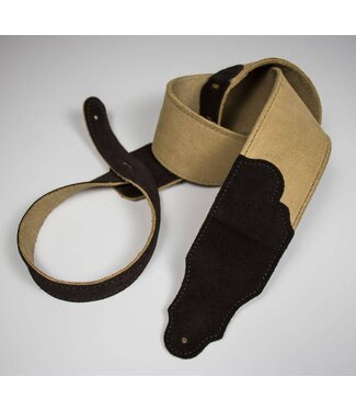 Franklin Franklin 2.5" Original Suede Strap, Honey/Chocolate Stitching