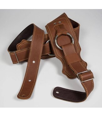 Franklin Franklin 3.5" Leather Bass Ring Strap, Cognac