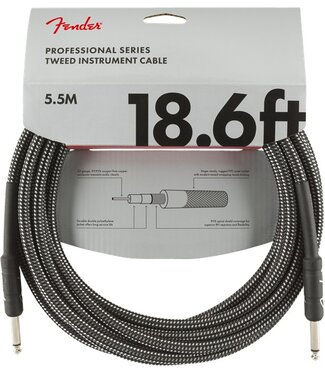 Fender Fender Professional Series Instrument Cable, Gray Tweed - 18.6 Foot
