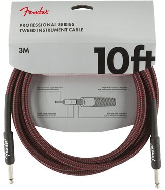 Fender Fender Professional Series Instrument Cables, Red Tweed - 10 Foot