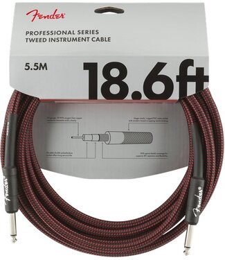 Fender Fender Professional Series Instrument Cable, Red Tweed - 18.6 Foot