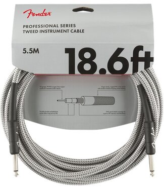 Fender Fender Professional Series Instrument Cable, White Tweed - 18.6 Foot