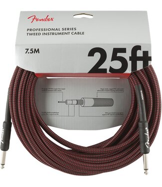 Fender Fender Professional Series Instrument Cable, Red Tweed - 25 Foot
