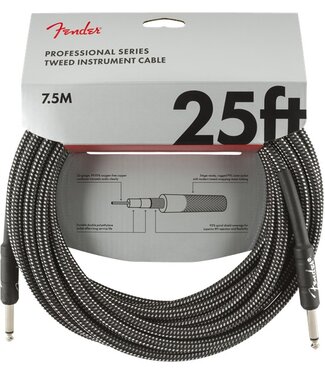 Fender Fender Professional Series Instrument Cable, Gray Tweed - 25 Foot