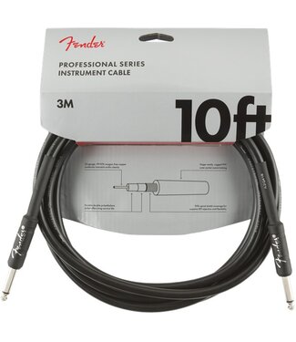 Fender Fender Professional Series Instrument Cable, Straight/Straight, Black - 10 Foot