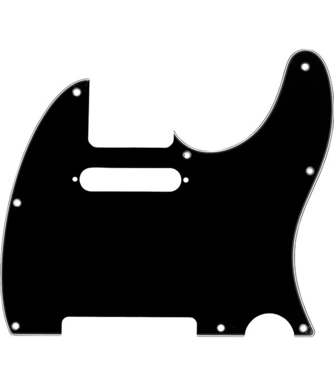 Fender Tele Black Pickguard, 3-Ply, 8-Hole