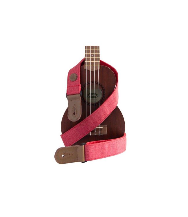 Kala Kala Sonoma Coast Deluxe Ukulele Cloth Strap, Red