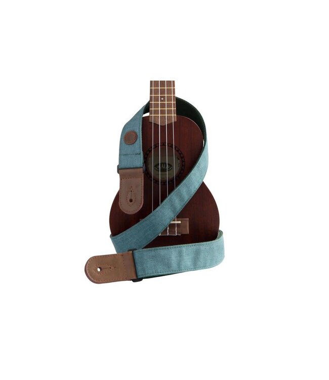 Kala Kala Sonoma Coast Deluxe Ukulele Cloth Strap, Turquoise
