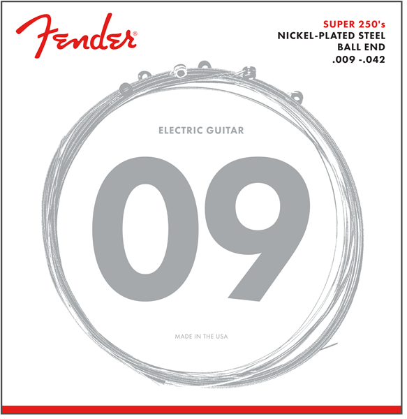 Fender 250L Nickle Plated Electric Guitar Strings 9-42 - Sims Music