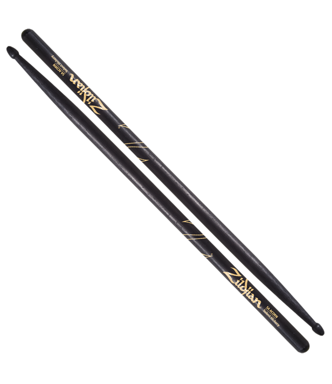 Zildjian Z5AACB 5A Acorn Tip Drumsticks, Black