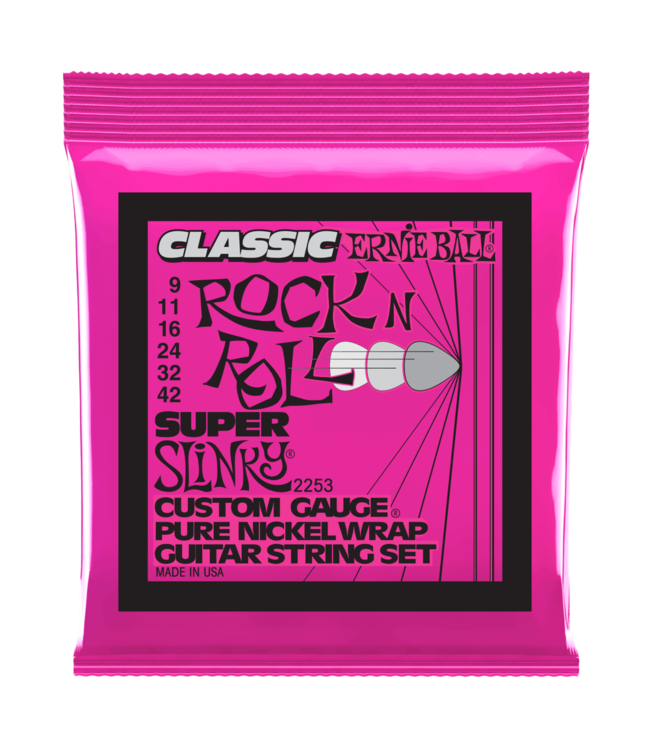 Ernie Ball Classic Pure Nickel Wrap Super Slinky Strings, 9-42