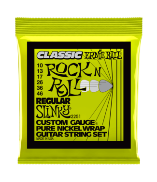 Ernie Ball Ernie Ball Classic Pure Nickel Wrap Regular Slinky Strings, 10-46