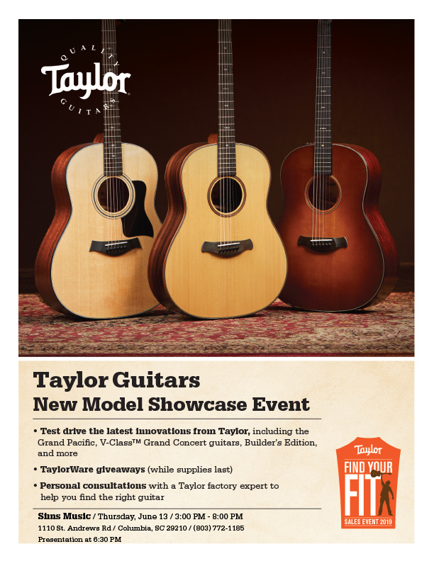 Taylor New Model Showcase Event