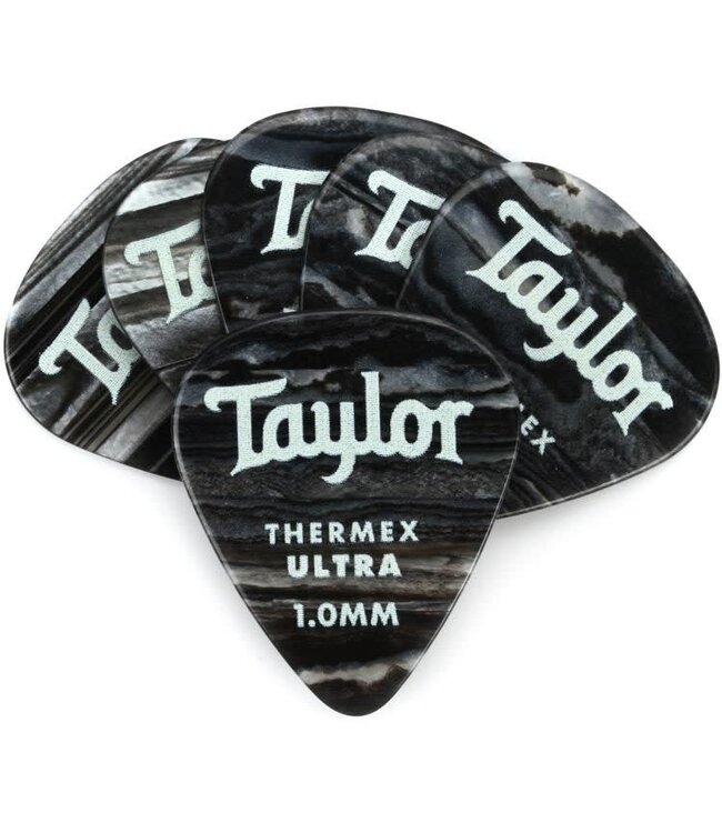 Taylor Premium 351 Thermex Ultra Picks, Black Onyx, 1.00mm, 6-Pack