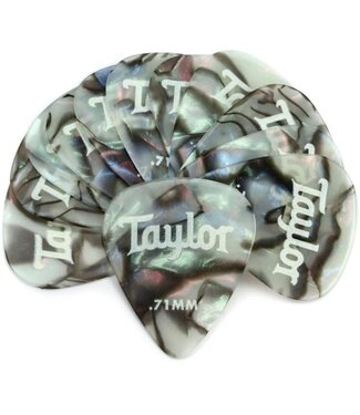 Taylor Taylor Celluloid 351 Picks, Abalone, 0.71mm, 12-Pack