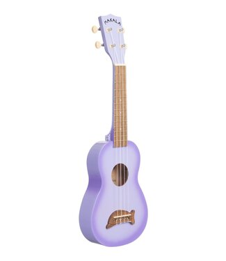 Kala Makala Dolphin Bridge Soprano Ukulele, Purple Burst