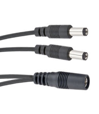 VooDoo Lab VooDoo Lab PPAY 4" Voltage Doubler Adapter, 2.1mm Straight Barrel Plug (2) to Jack for 2.1mm Plug