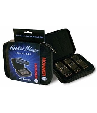 Hohner Hohner Hoodoo Blues Harmonica Pack with Case - 3 Harps in C, D, & G