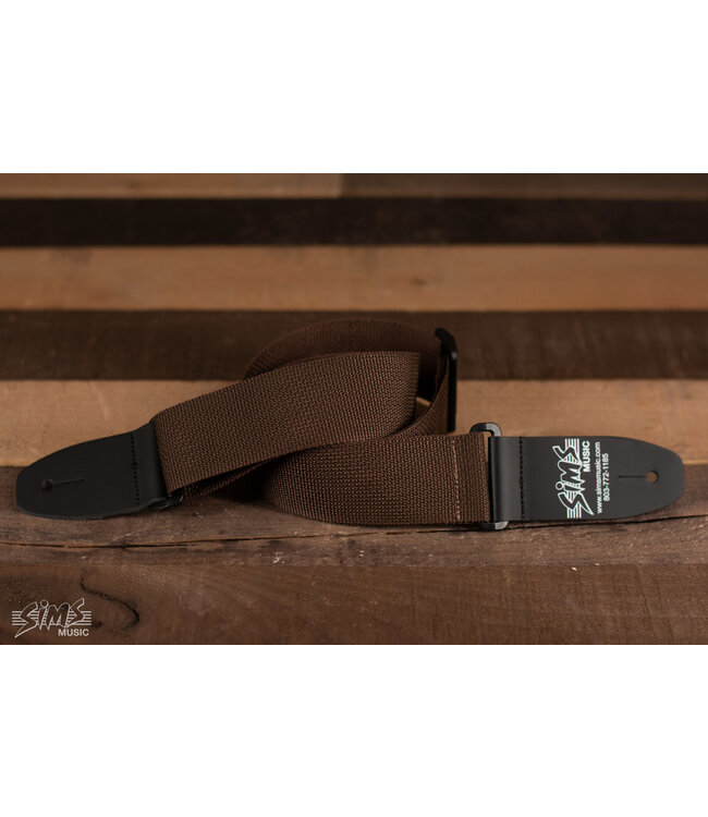 Sims Music 2" Polypro Guitar Strap, Brown