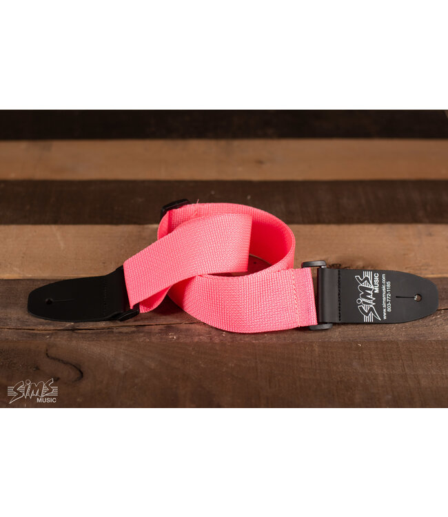 Sims Music 2" Polypro Guitar Strap, Pink