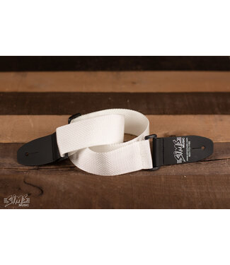 Henry Heller Sims Music 2" Polypro Guitar Strap, White