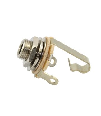Allparts Allparts EP-0055 Single Switchcraft 1/4" Mono Input Jack with Nut and Washer, Nickel