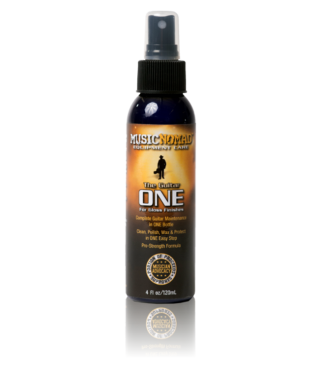 Music Nomad The Guitar ONE All in 1 Cleaner, Polish & Wax, 4oz