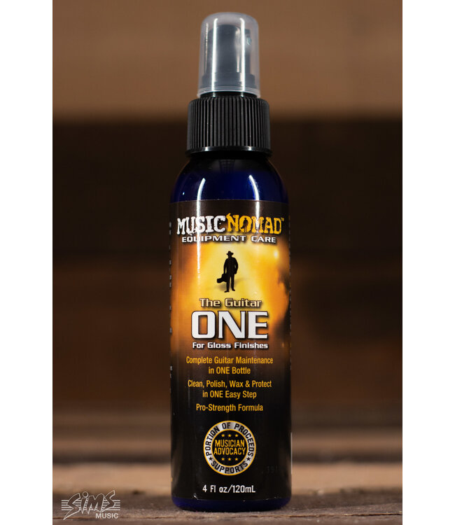 Music Nomad The Guitar ONE All in 1 Cleaner, Polish & Wax, 4oz