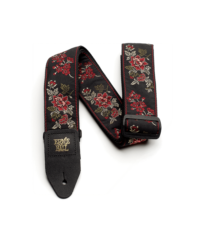 Ernie Ball Red Rose Jacquard Guitar Strap