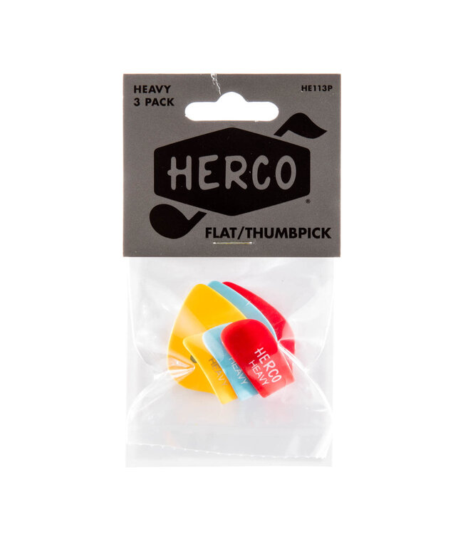 Dunlop Dunlop Herco Thumbpick Heavy, 3 Pack