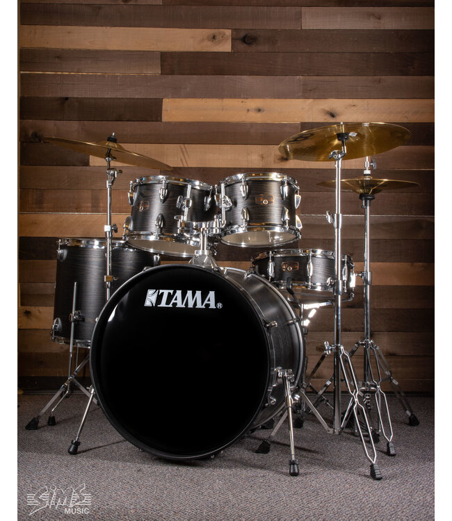 Tama Imperial Star 5-Piece with Hardware and Cymbals, Black Oak Wrap