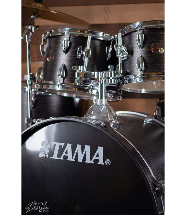Tama Imperial Star 5-Piece with Hardware and Cymbals, Black Oak Wrap