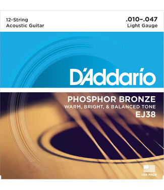D'Addario D'Addario EJ38 Phosphor Bronze 12 String Set, Light Guage