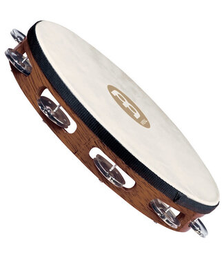 Meinl Meinl Headed Wood Tambourine Steel Jingles, 1 Row