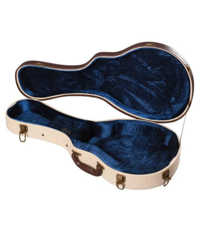Gator Deluxe Wood Case for Mandolin; Journeyman Burlap Exterior