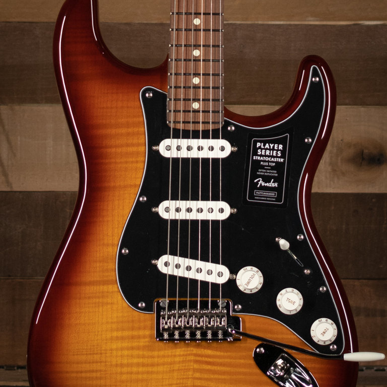 Fender Fender Player Stratocaster Plus Top, Pau Ferro, Tobacco Sunburst