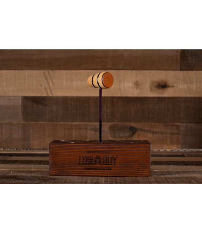 Low Boy Leather Daddy Beater, Natural with Black Stripes