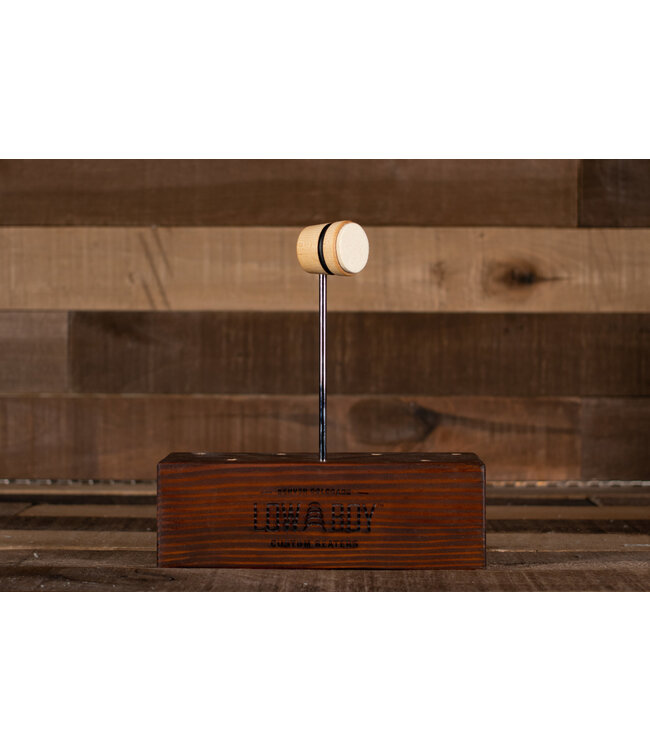 Low Boy Lightweight Felt Daddy Beater, Natural with Black Stripe